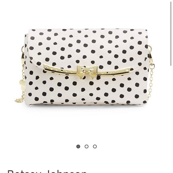Betsey Johnson Handbags - Betsey Johnson Serenity Polka-Dot faux leather Shoulder bag removable strap